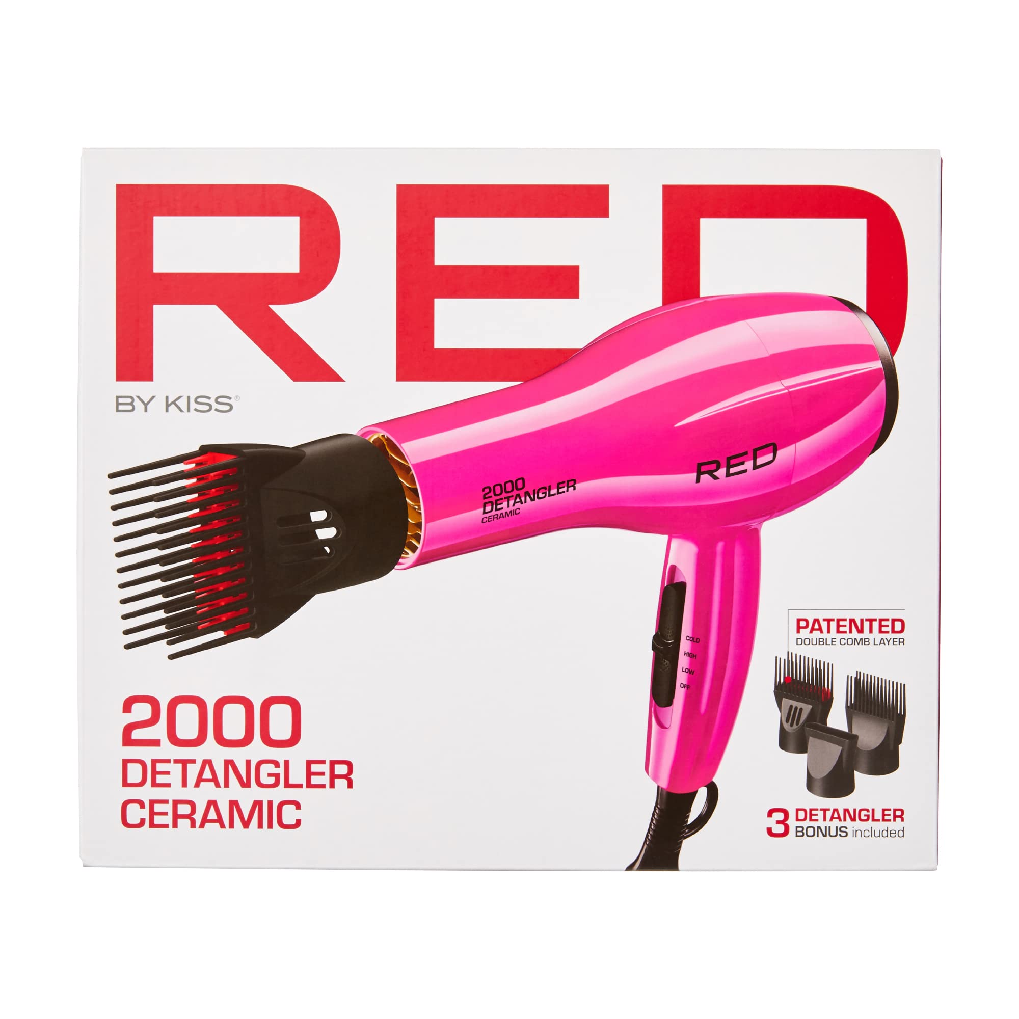Red by Kiss 2000 hanger loop enabling easy storage after use