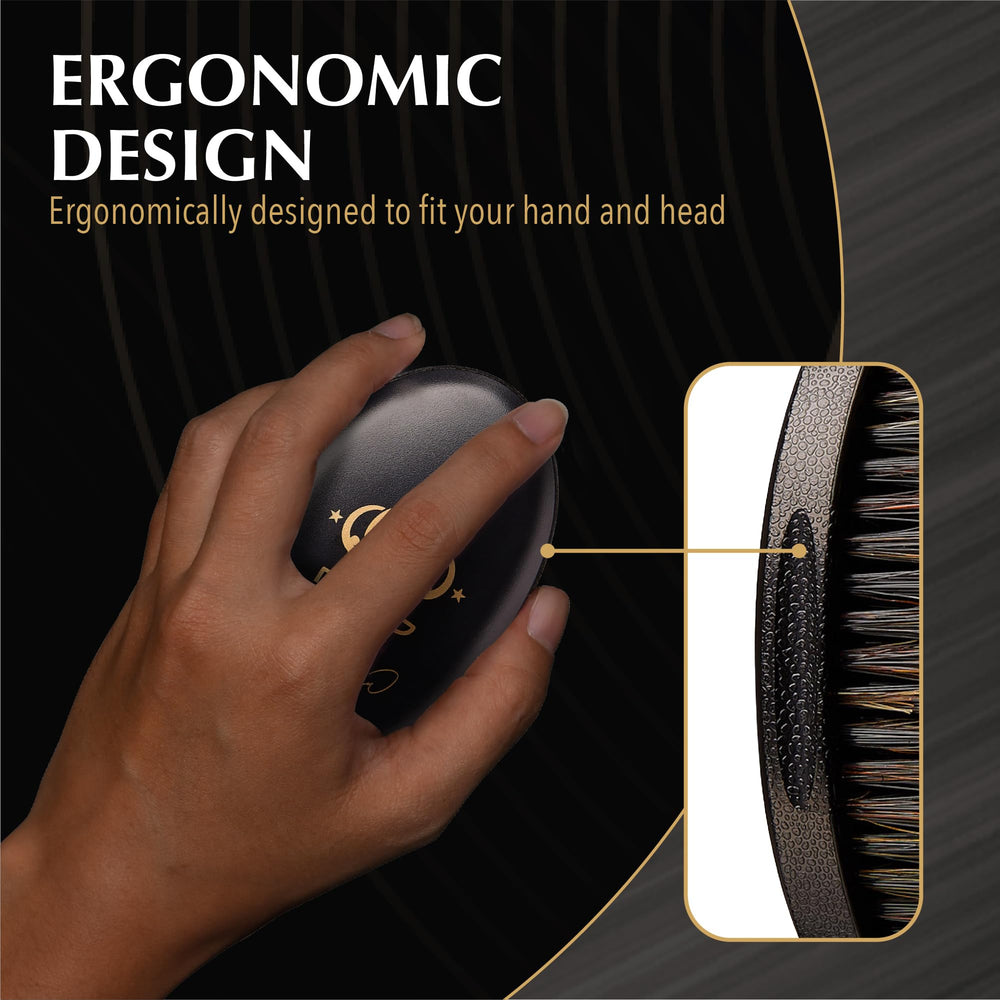 Red by Kiss 360 waves demonstration with curved bristles forming deep patterns
