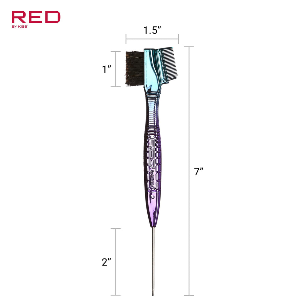 Red by Kiss Chrome Edge Brush chrome ombre finish adds modern styling to routines.