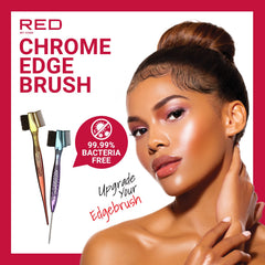 Red by Kiss Chrome Edge Brush with precision tip for detailing brows and lashes.