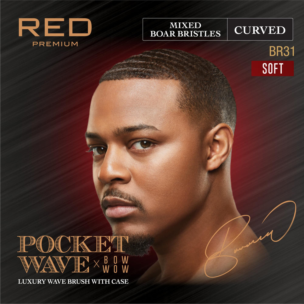 Red by Kiss compact brush fits pockets and grooming kits for quick touch-ups
