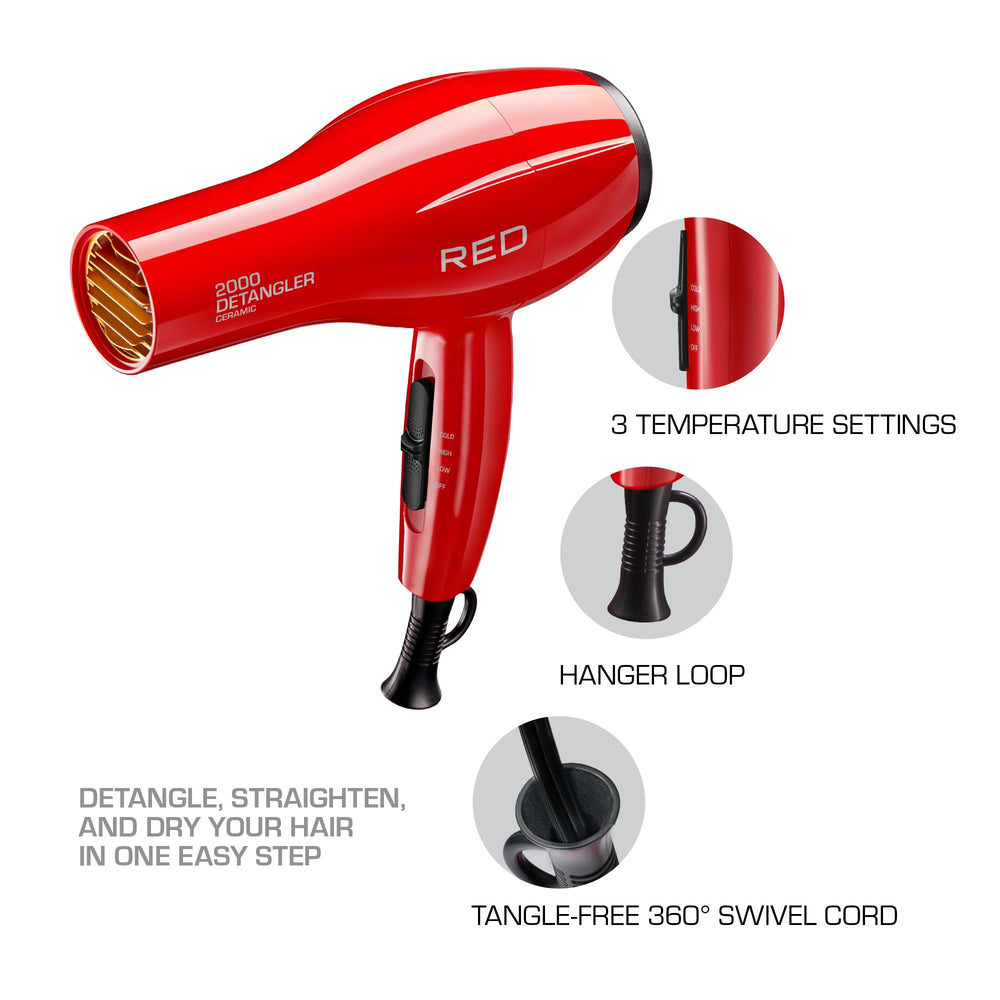 Red by Kiss Double-Layer Pik for efficient detangling glide.