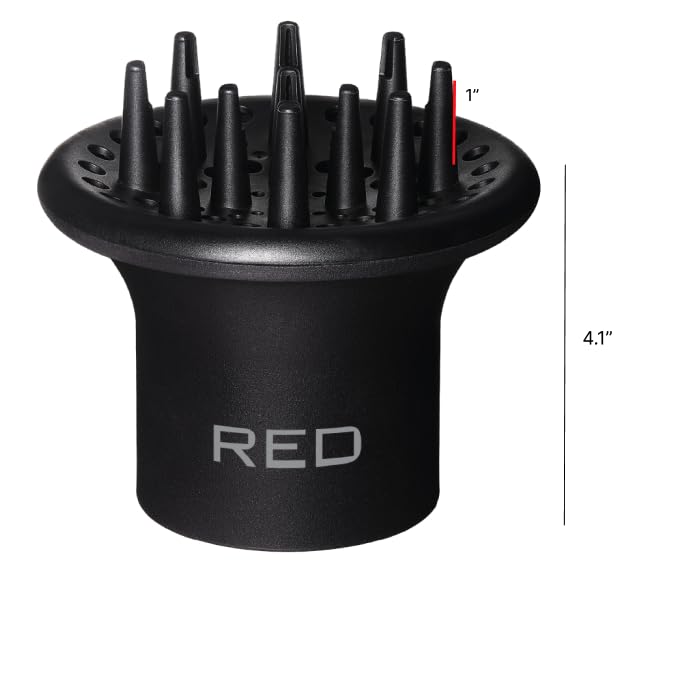 Red by Kiss diffuser promotes even airflow for frizz reduction.