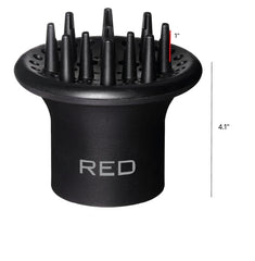Red by Kiss diffuser promotes even airflow for frizz reduction.