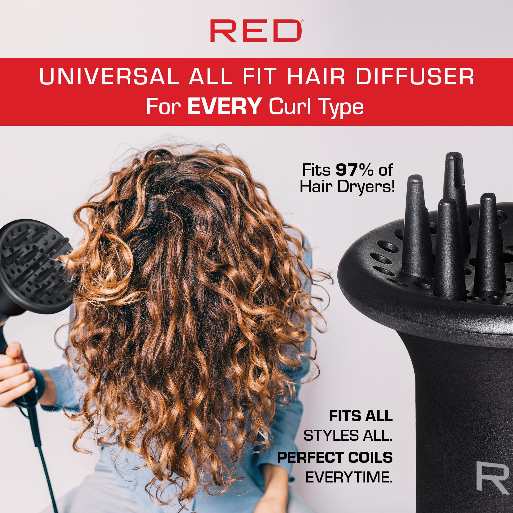 Red by Kiss diffuser is travel-friendly for salon-quality drying on the go.