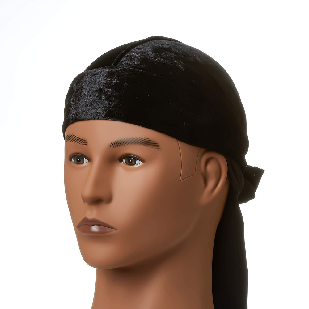 Red by Kiss durag tejido terciopelo de alta calidad negro