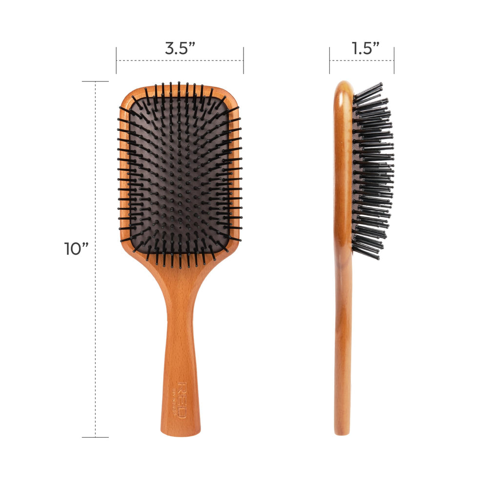 Red by Kiss Evergreen painless detangling brush minimizes tugging for dry and knotty hair