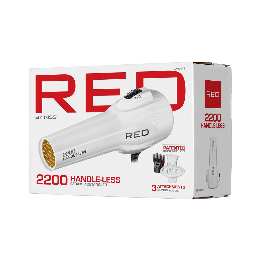 Red by Kiss handleless in-use design showcases ergonomic efficiency.