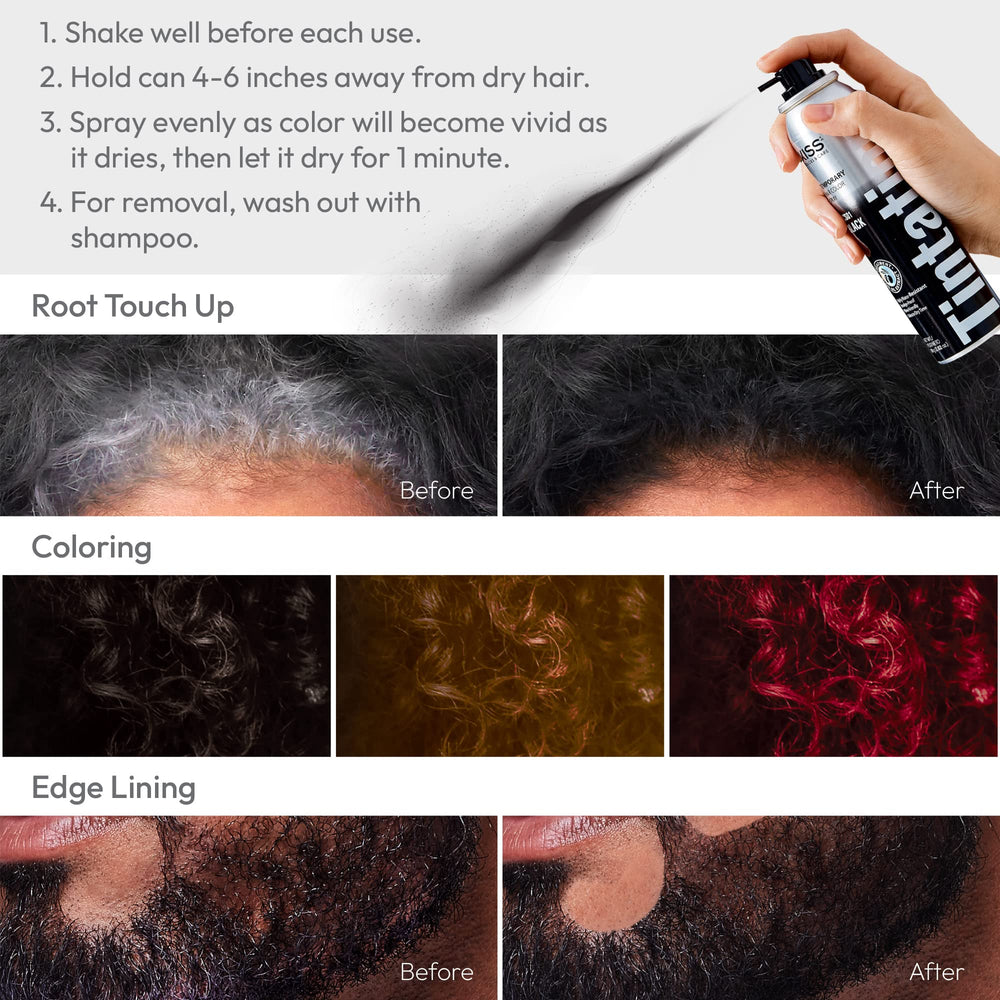 All hair types can use Tintation Color Spray for seamless coverage.