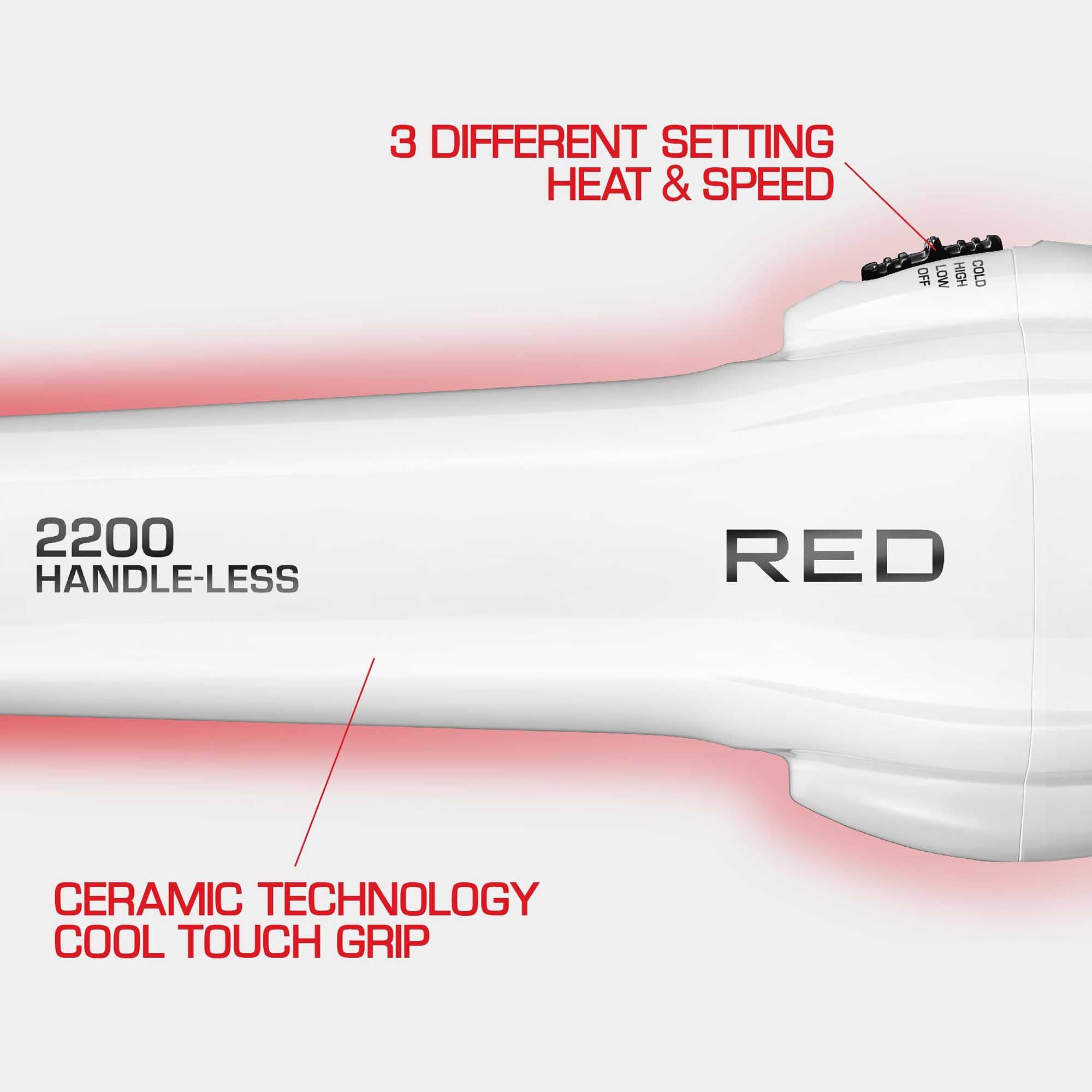 Red by Kiss pik attachment adds volume and lift.