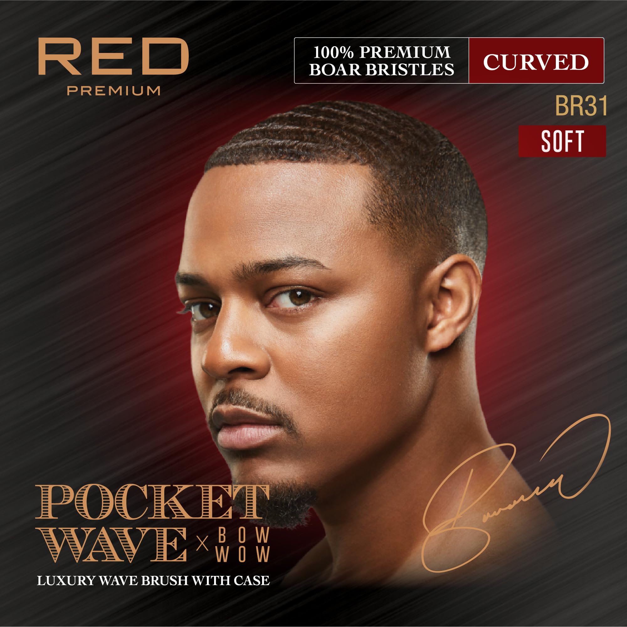 Red by Kiss Pocket Wave Brush set ready for on-the-go styling