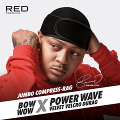 Red by Kiss Bow Wow durag bordes lisos sin enganches para cabello protegido