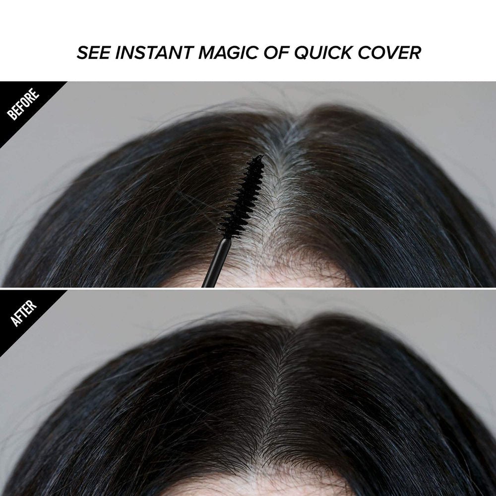 Wide shade range blends with blondes, browns, and blacks for seamless touchups.