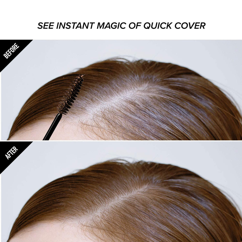 RED by Kiss Quick Cover Root Touch Up Rescue easy removal with regular shampoo.