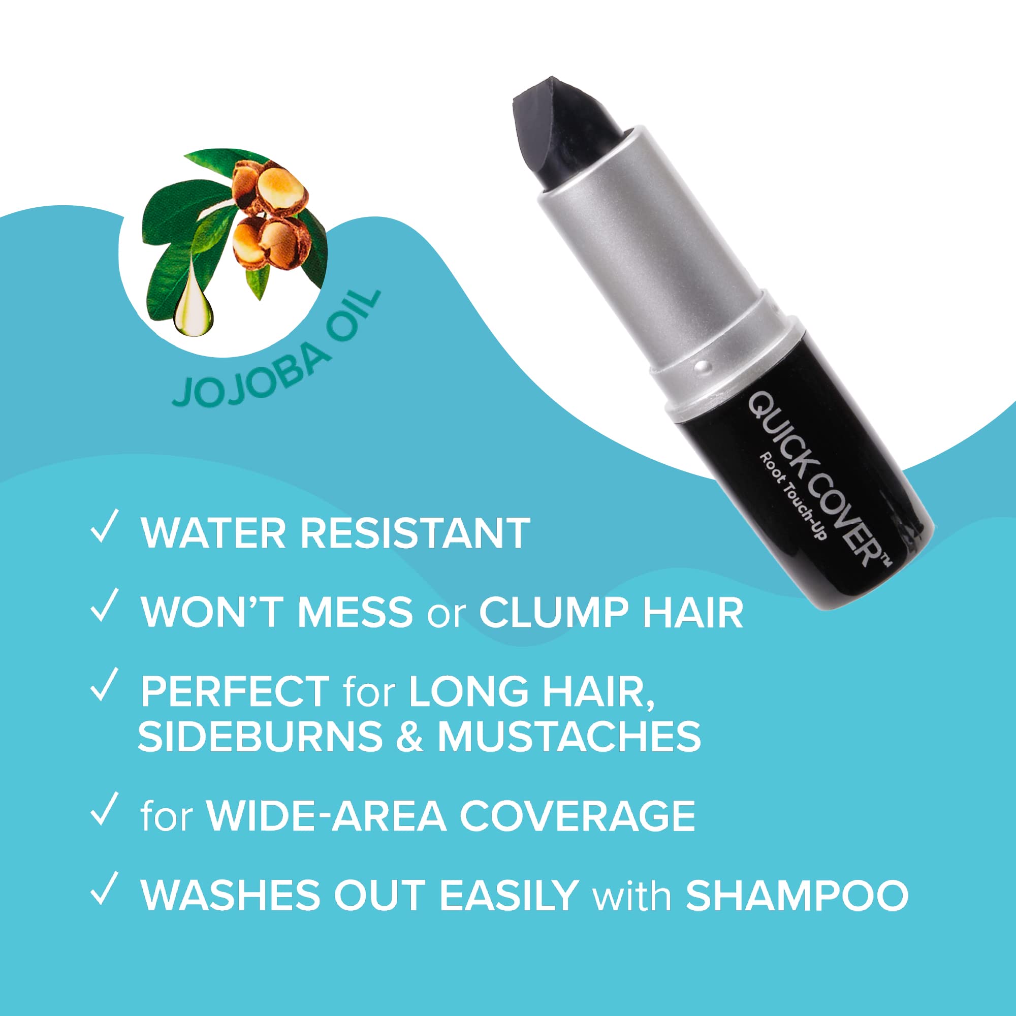 Water-resistant formula helps coverage last through humidity and sweat