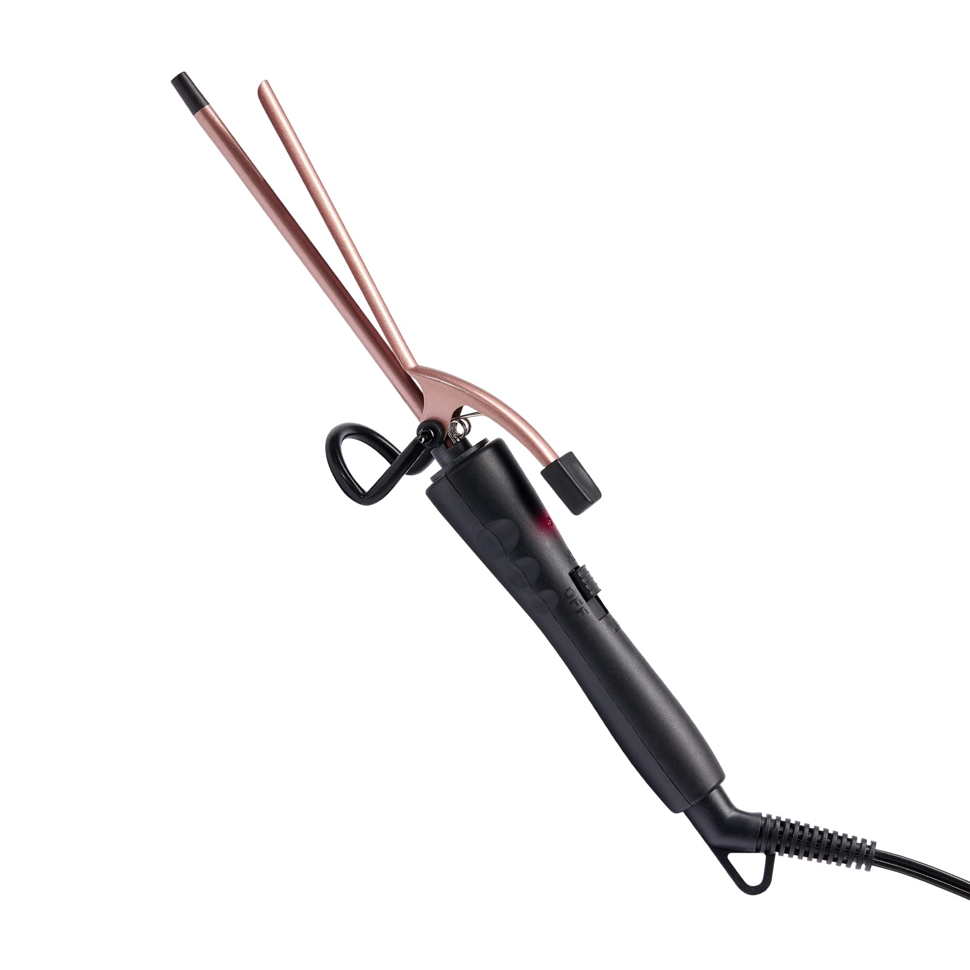 Red by Kiss RED pencil curler in action with fast heat-up for quick curls.