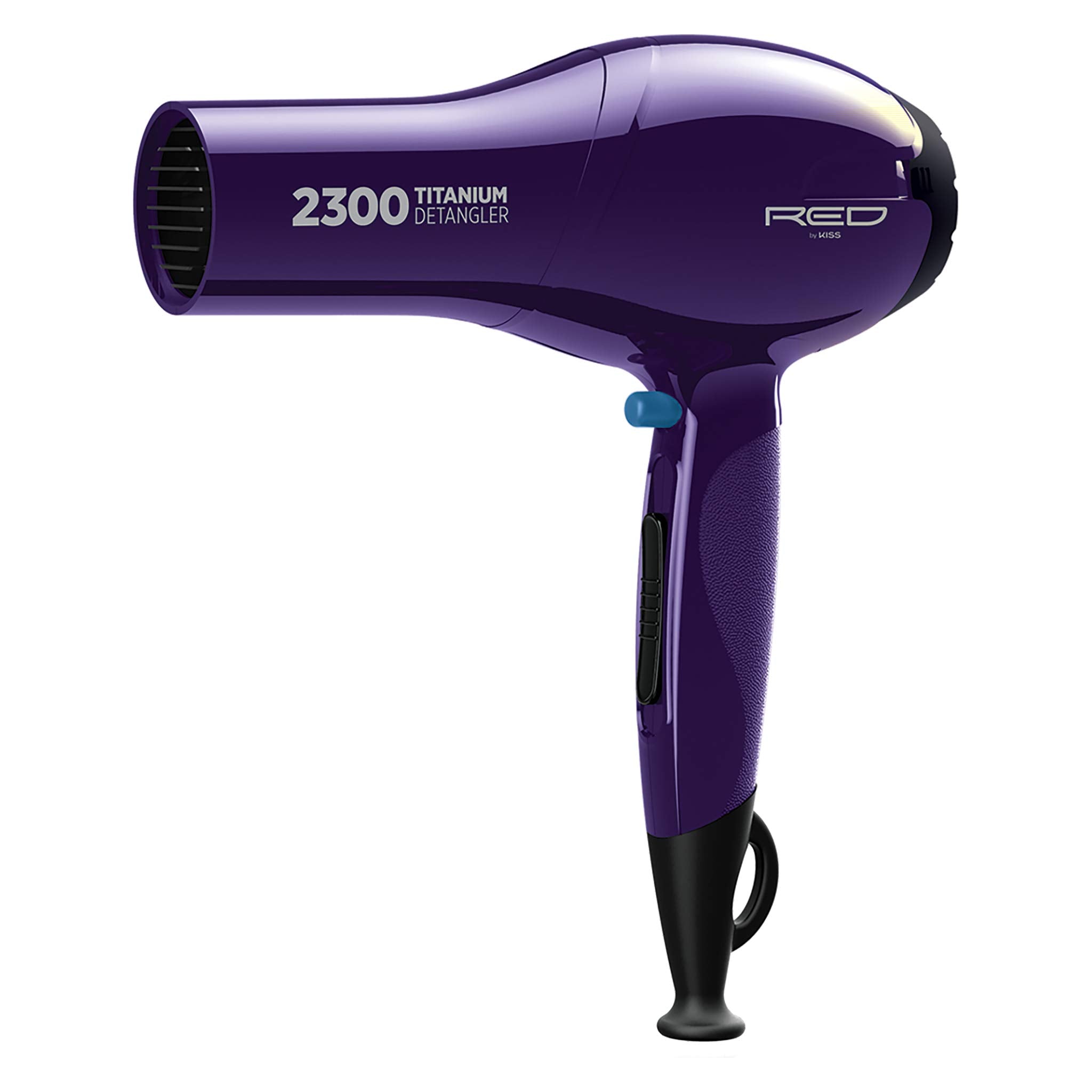 Red by Kiss Titanium 2300 Detangler Dryer double comb layer demonstrates efficient detangling and straightening.