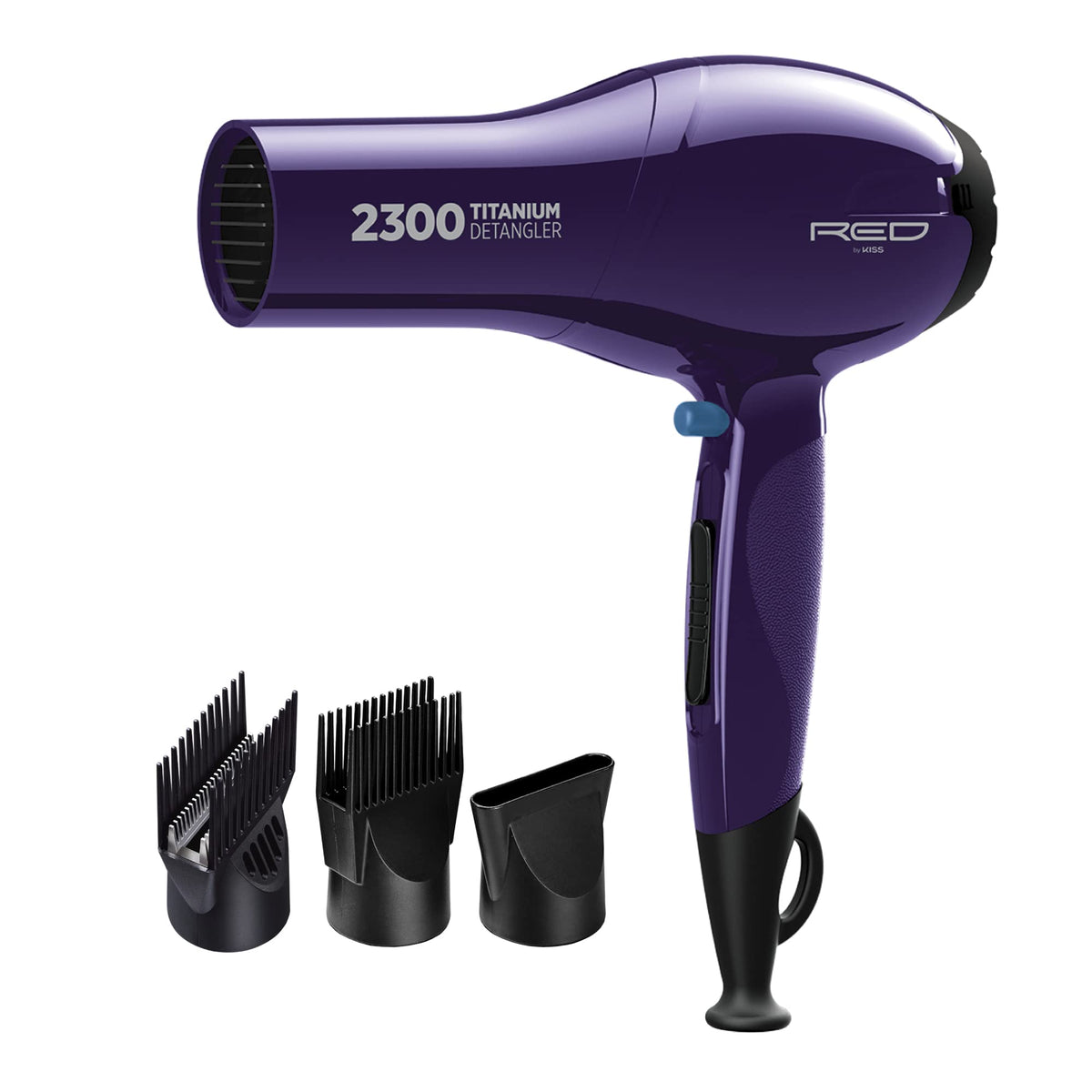 Red by Kiss Titanium 2300 Detangler Dryer full product for versatile styling and detangling.