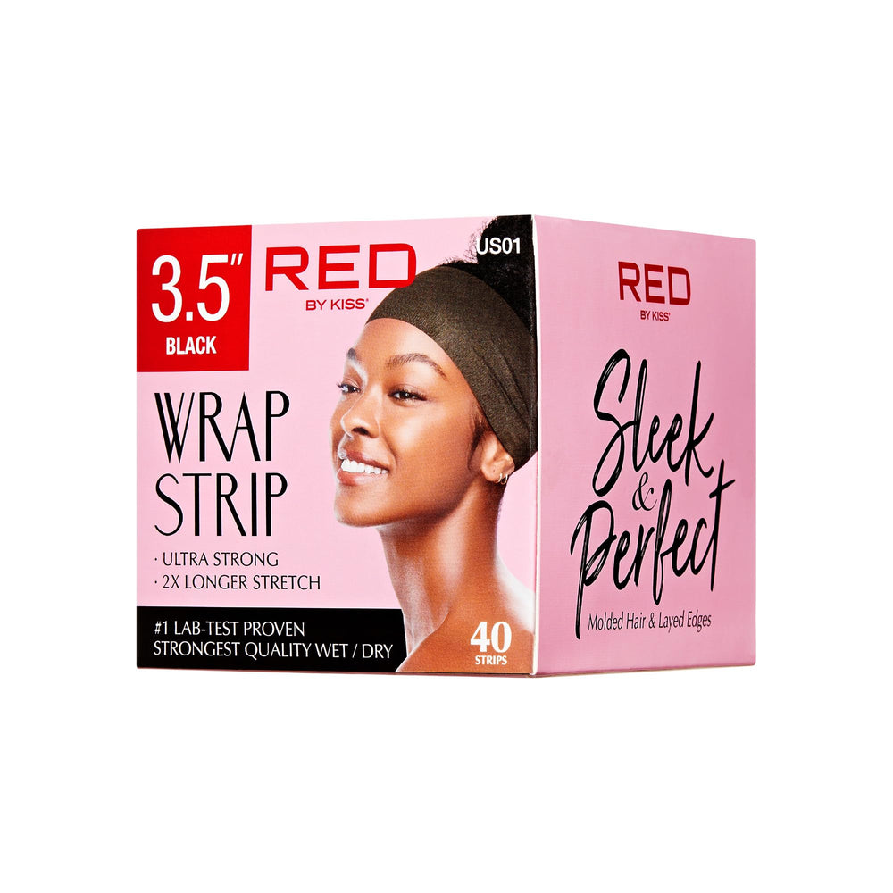 Red by Kiss ultra-strong strip close-up showing white wrap for secure hold.
