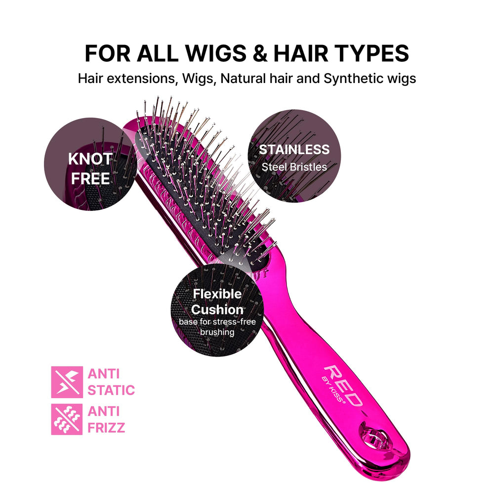RED by Kiss Wig Brush comfortable handling for long styling sessions.