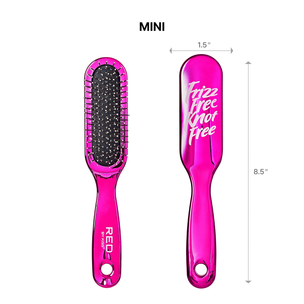 RED by Kiss Wig Brush stainless steel bristles glide through tangles.