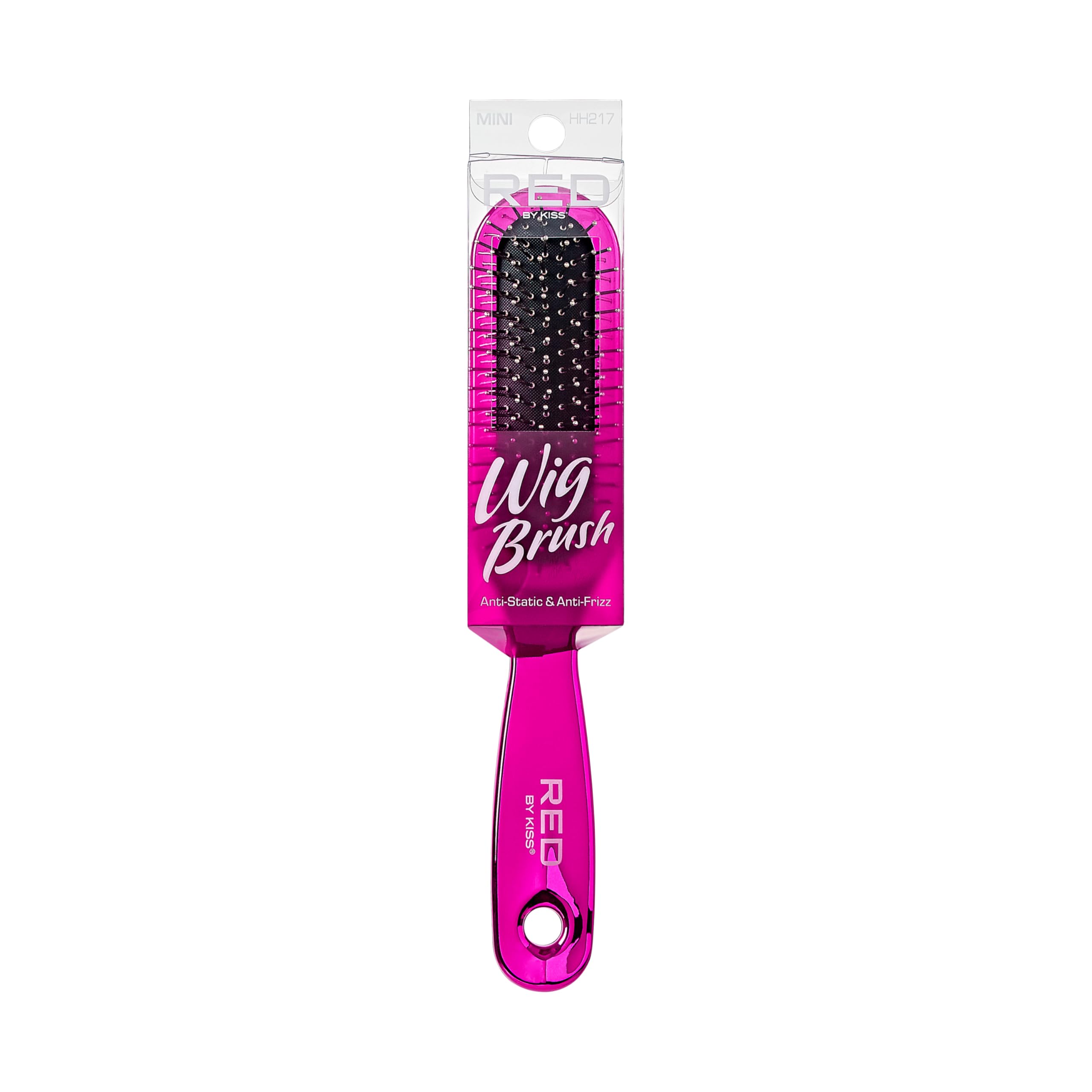 RED by Kiss Wig Brush demonstrates ultimate detangling on wigs.