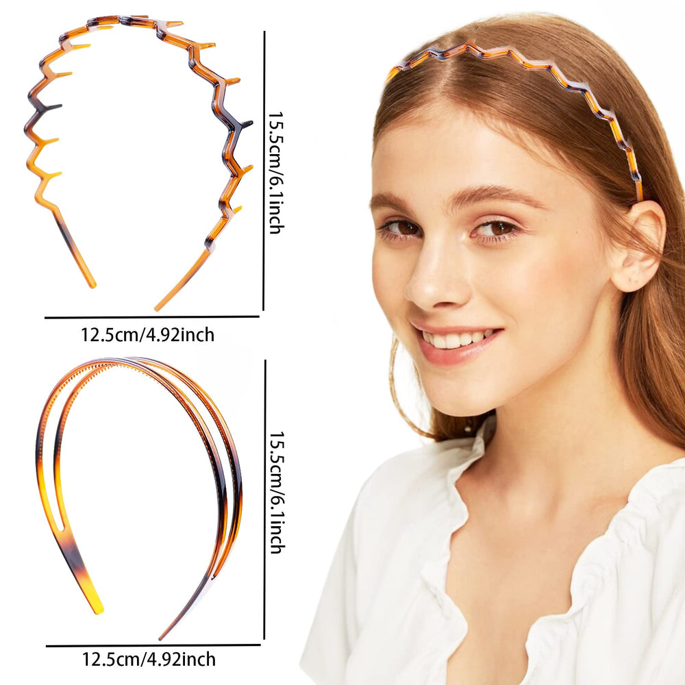 Redanha zigzag headband in black, chic look with secure hold