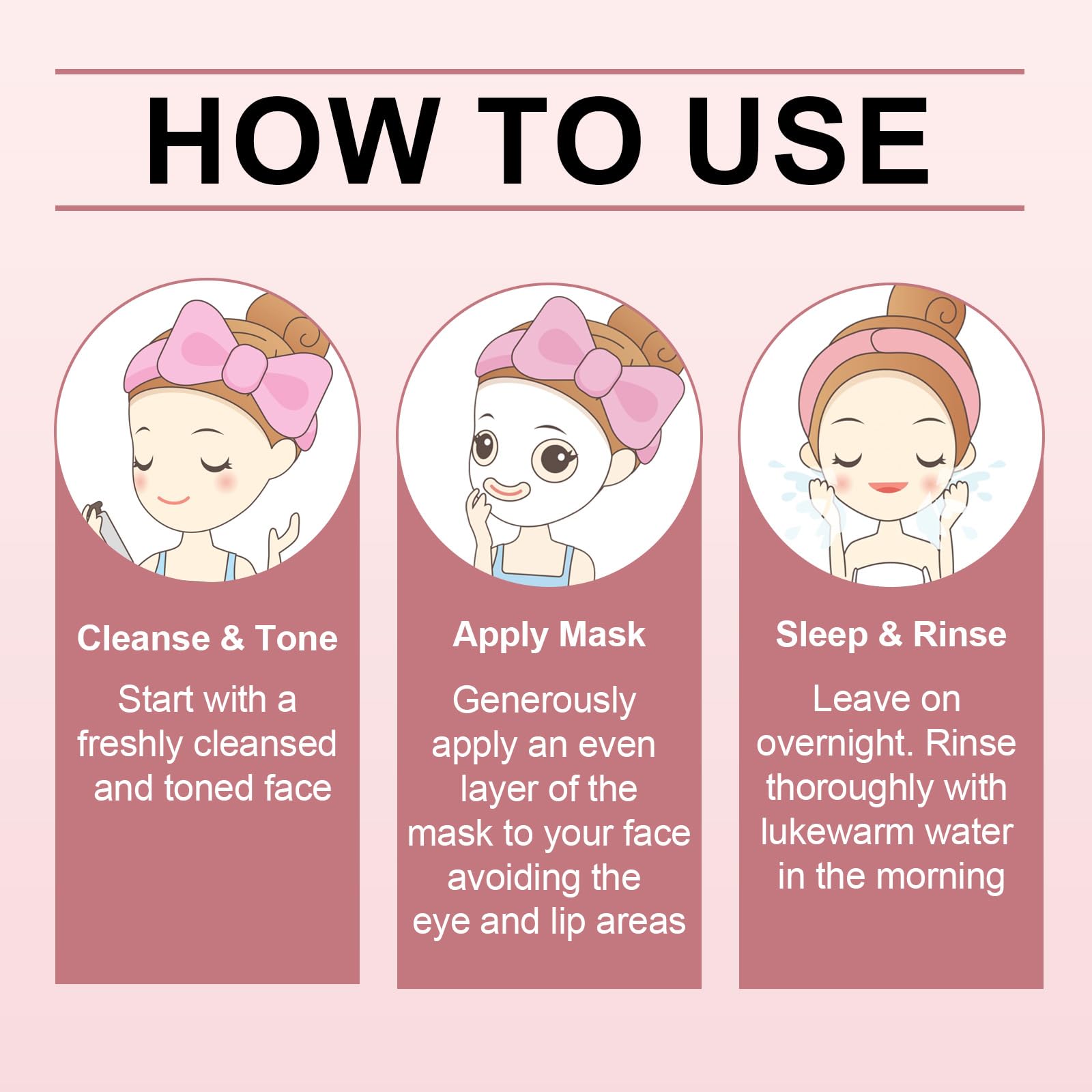 Redcool 28g four-pack sleeping mask for easy nightly routine