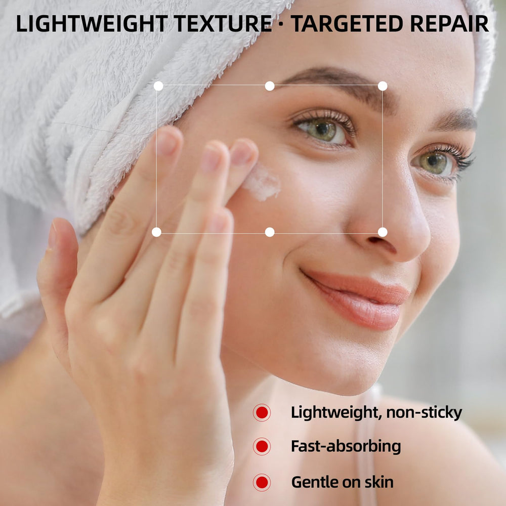 Redcool Caffeine Eye Serum niacinamide detail highlighting brightening effect.