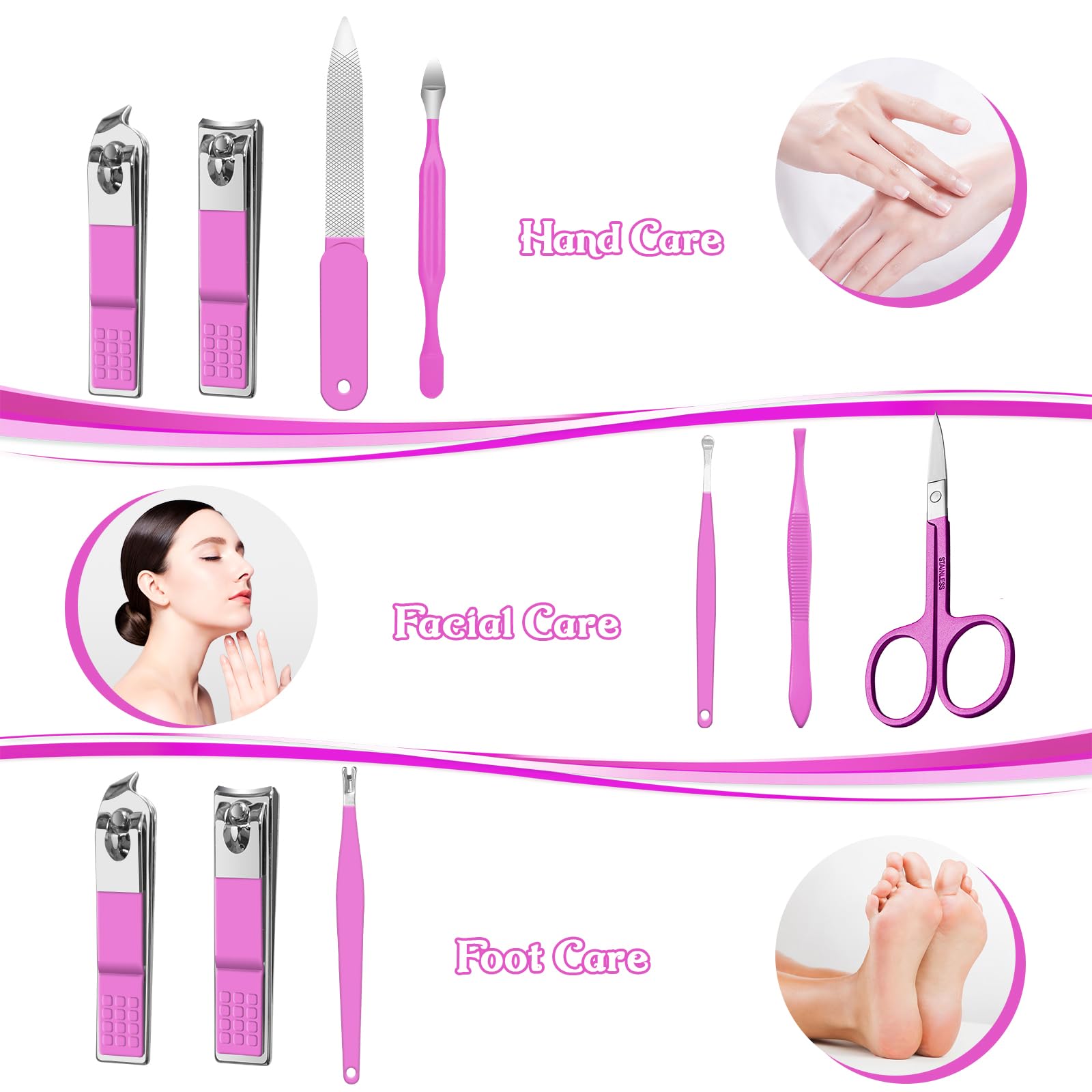 RedFlow nail clippers 8-in-1 bundle with precision blades
