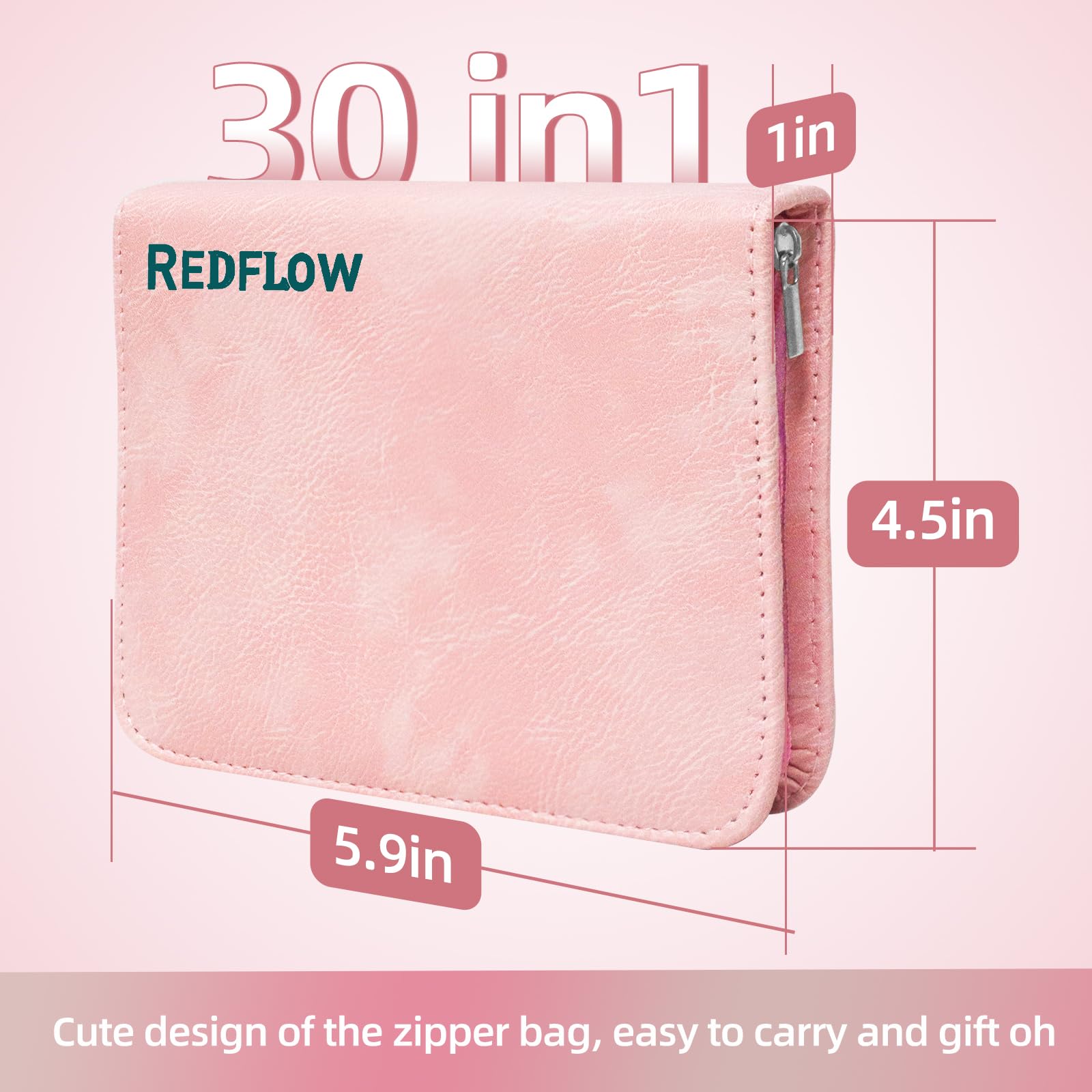 RedFlow pedicure tools kit, versatile for hands, feet, and facial care.
