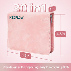 RedFlow pedicure tools kit, versatile for hands, feet, and facial care.