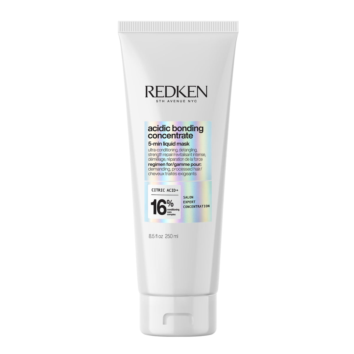 Redken Acidic Bonding Concentrate bottle front highlighting hydrating formula.