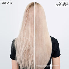 Redken mask texture close-up shows creamy conditioning for hair.