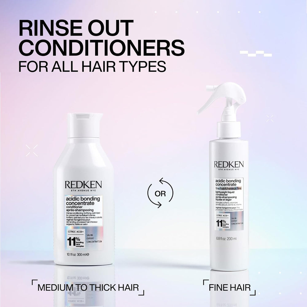 Redken Acidic Bonding Concentrate bottle highlighting vegan formula messaging