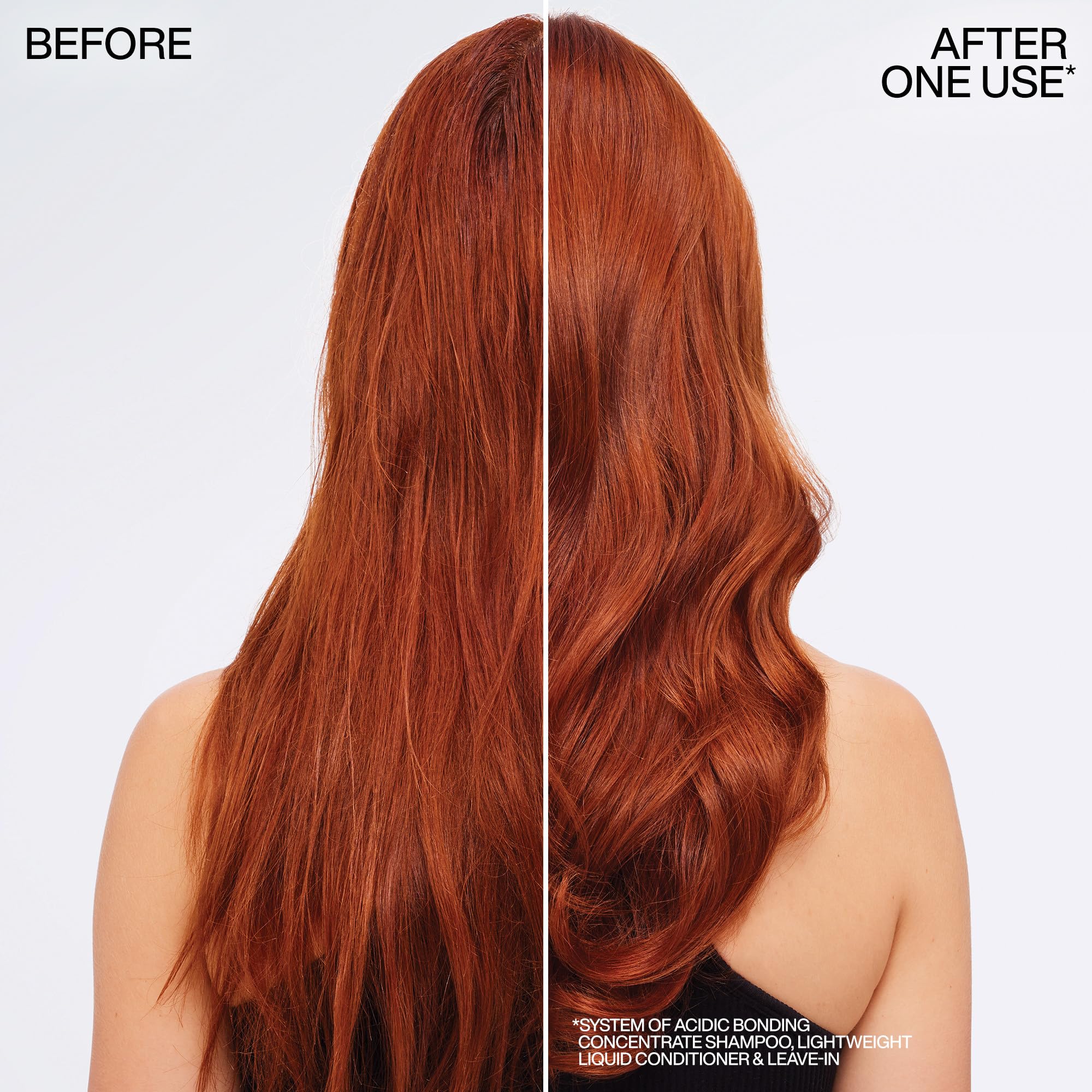 Redken Acidic Bonding Concentrate in-shower use showing rinse-ready conditioner.