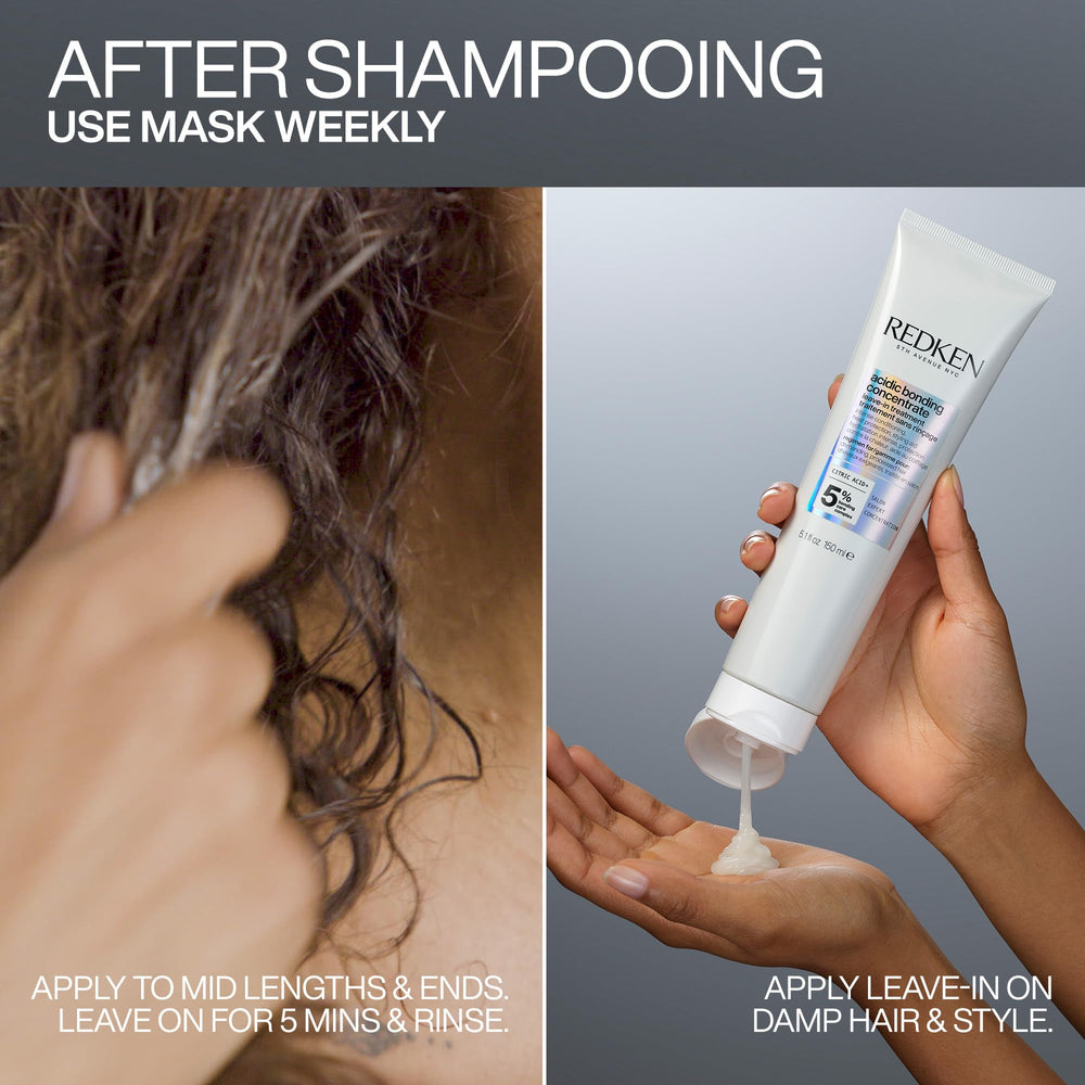 Reparación de enlaces y fortalecimiento con Redken Acidic Bonding Concentrate