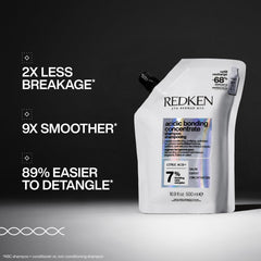 Redken Acidic Bonding Concentrate pump bottle facilitates easy, targeted cleansing.