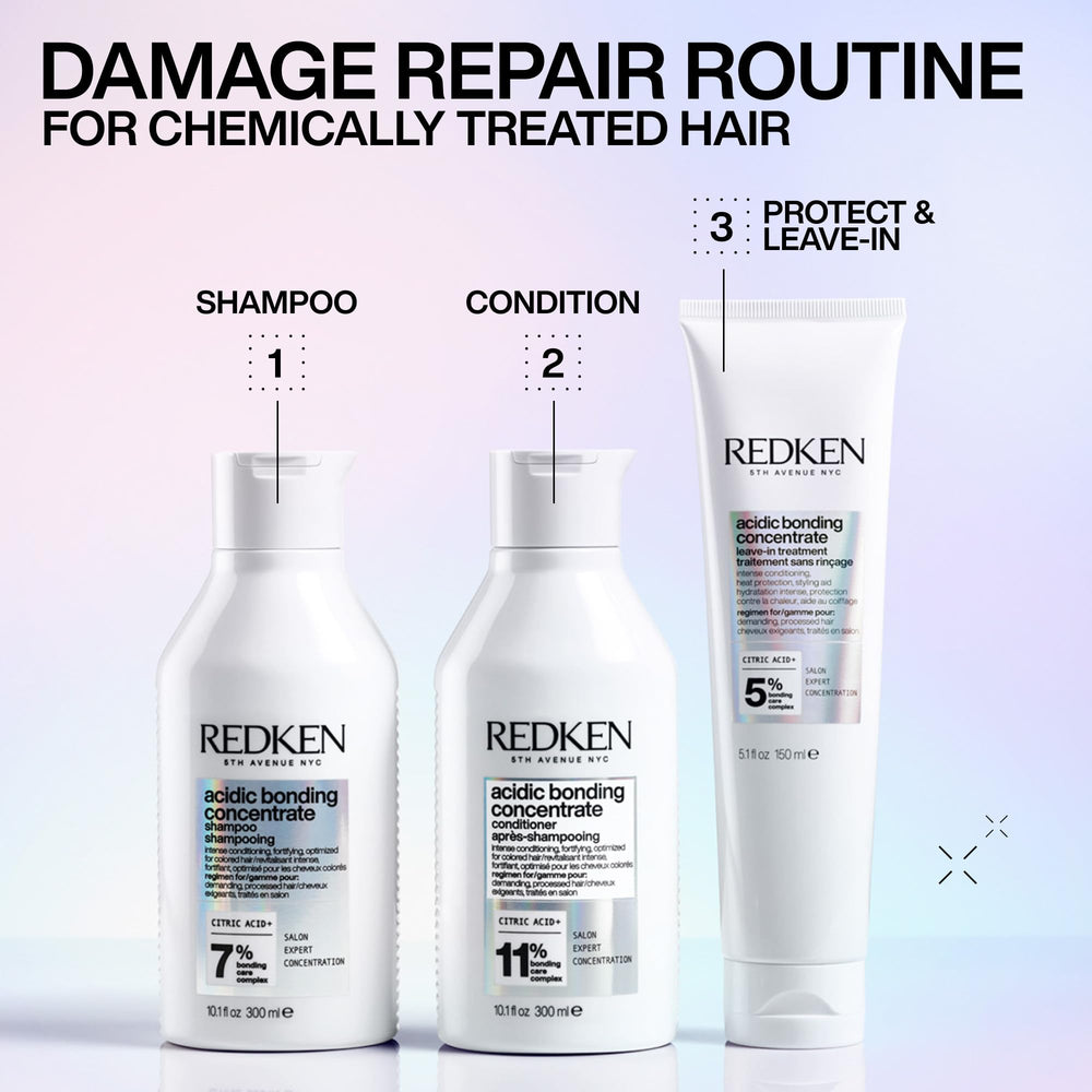 Redken Acidic Bonding Concentrate color-safe formula guards against fading