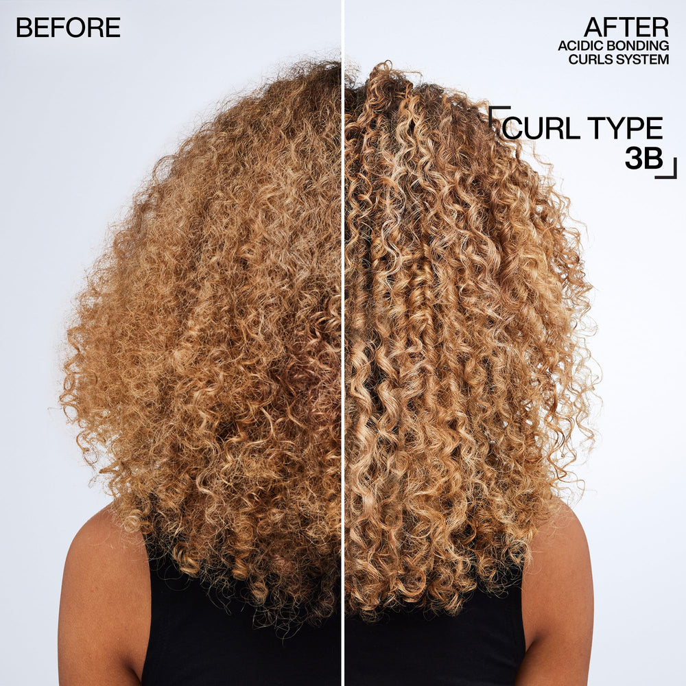 Applying Redken Leave-In helps detangle and define curls.