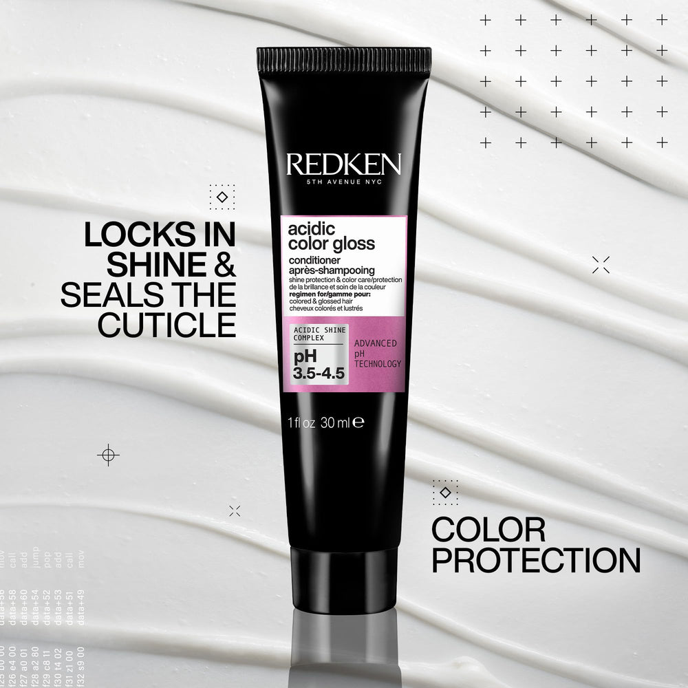 Redken Acidic Color Gloss, aplicación suave para cabello sedoso.