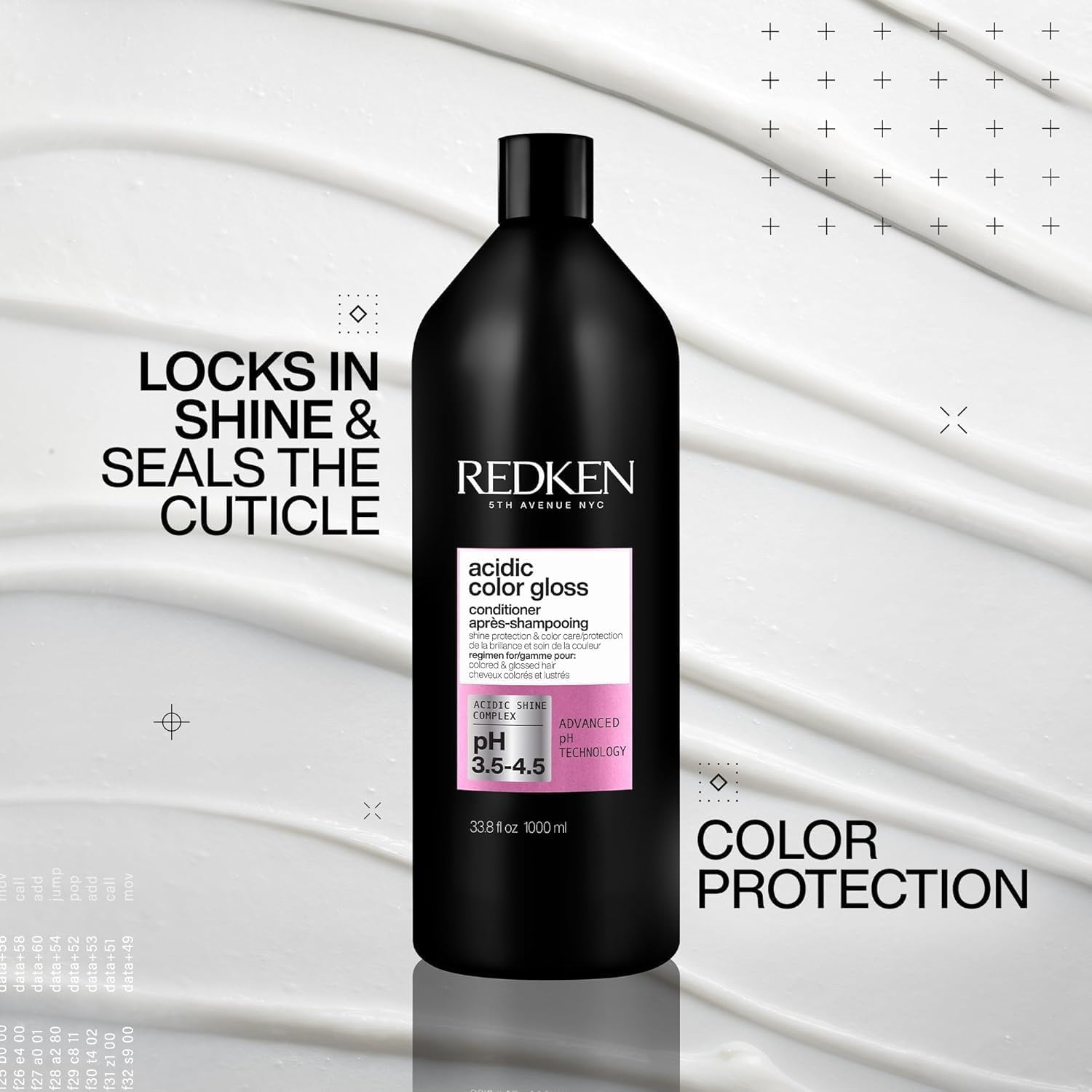 Hair application of Redken Acidic Color Gloss Conditioner for color-treated strands