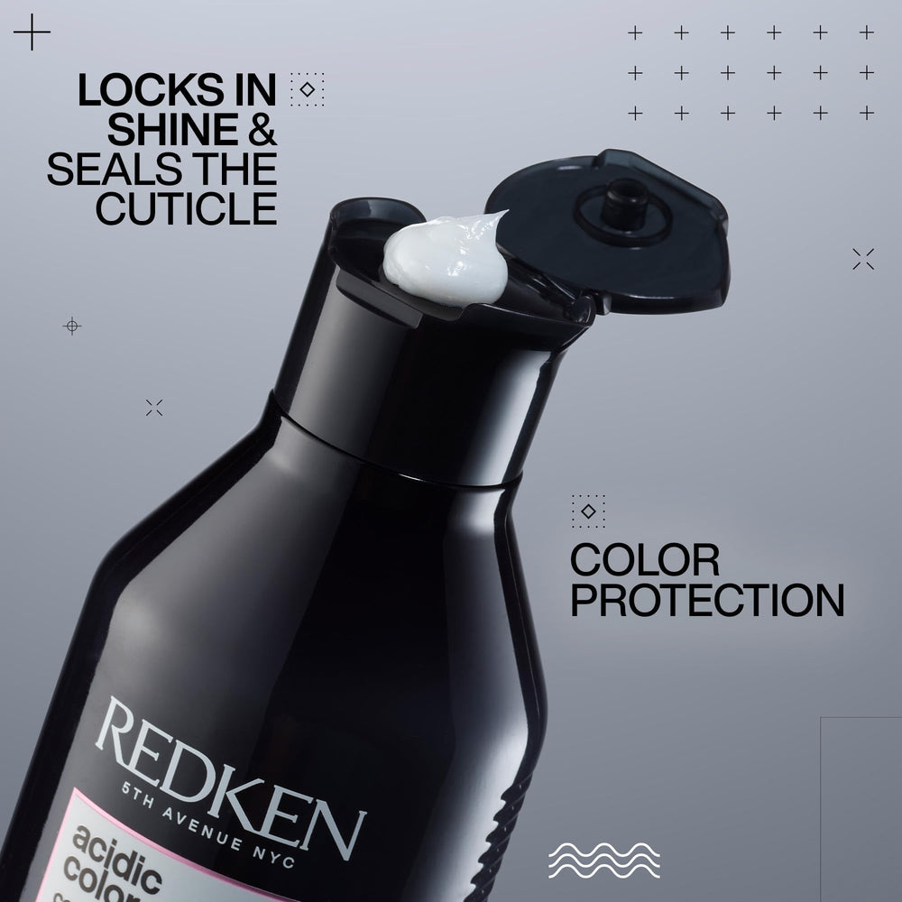 Redken Acidic Color Gloss Conditioner close-up reveals luminous shine