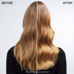 Redken Acidic Color Gloss Conditioner on wet hair illustrates conditioning action