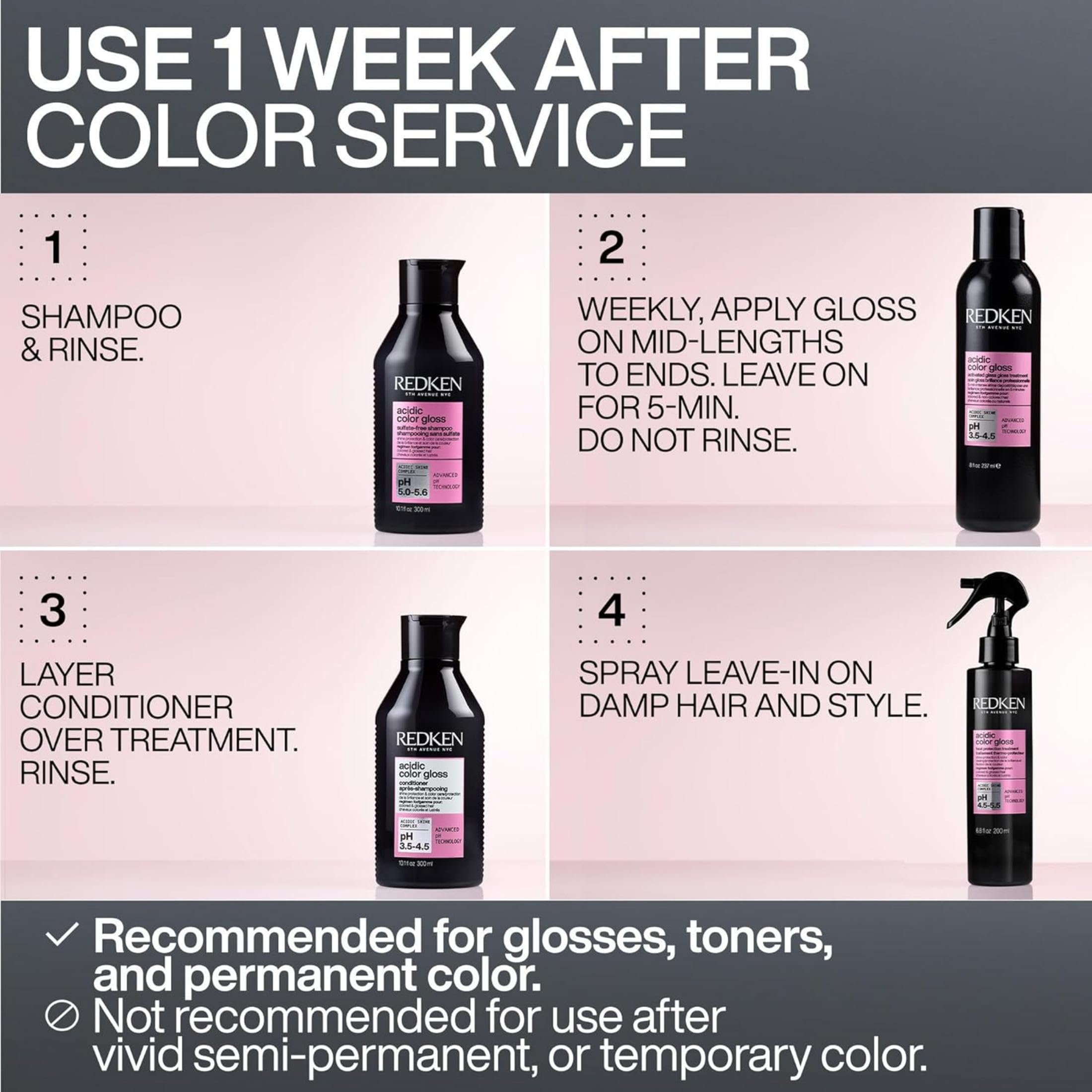 Redken Acidic Color Gloss leave-in-conditioner for color-treated hair