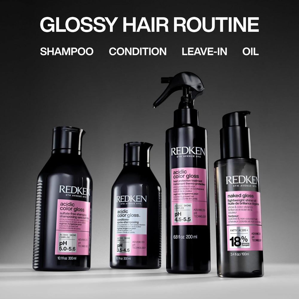 Redken Acidic Color Gloss salon-shine finish adds reflective glow