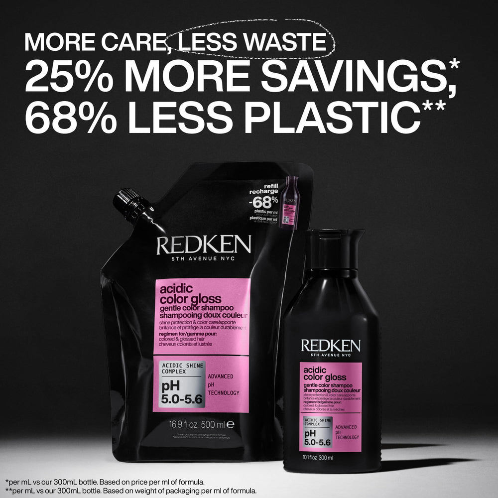 Close-up of Redken Acidic Color Gloss Shampoo with shine