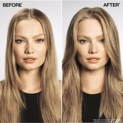 Close-up of Redken label highlighting the 7% Densifying Complex for fuller-looking hair.