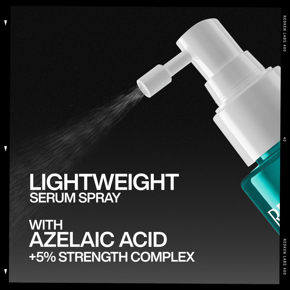 Close-up of Redken Acidic Grow Full System scalp showing balanced moisture after use