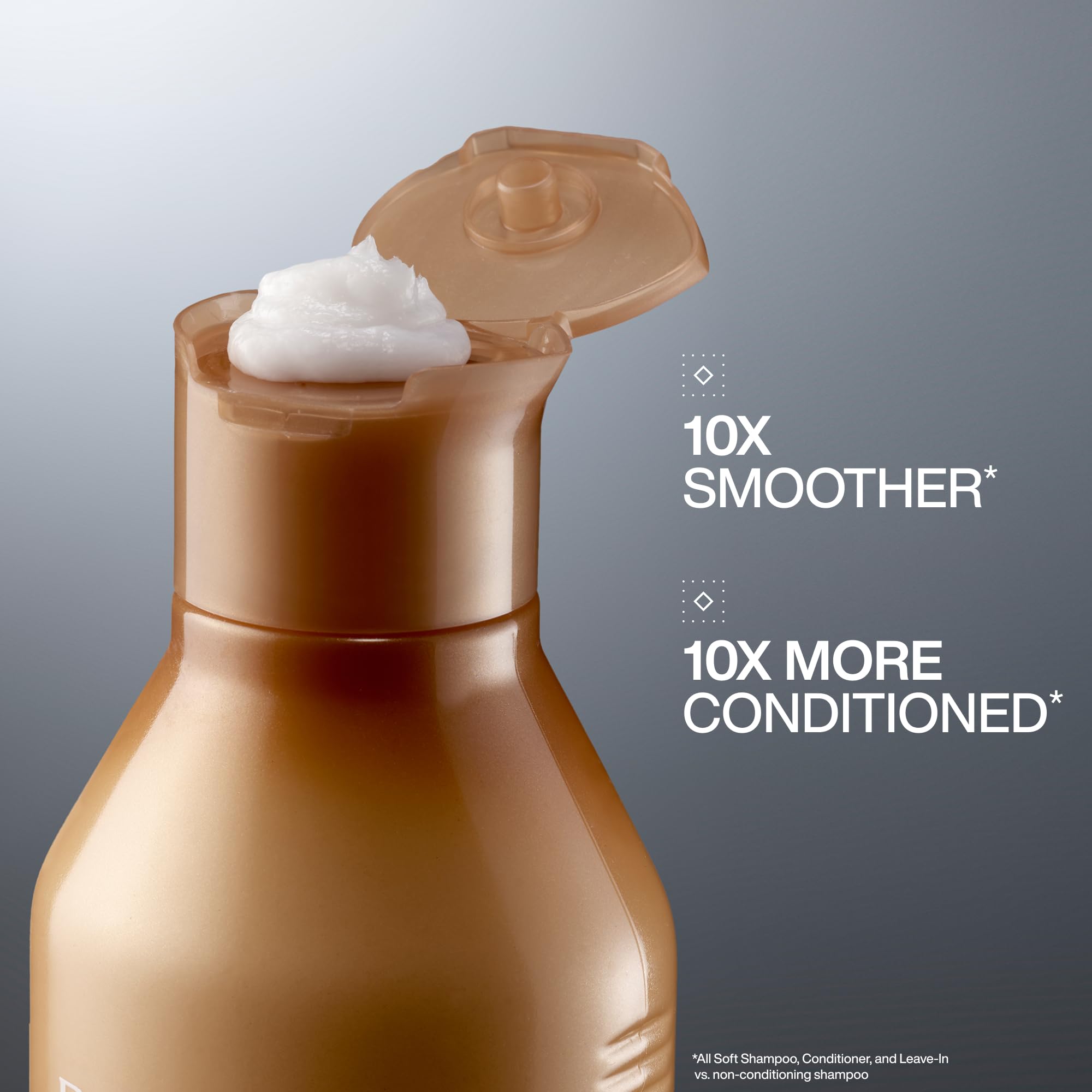Redken All Soft Acondicionador Argan en aplicación rápida tras el lavado.